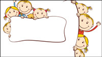 Caricature la peinture pour enfants - matriel vecteur