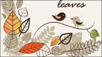 Automne illustrations vecteur matriel -1