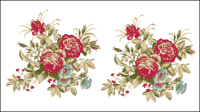 Rose bouquet 01 - matriel vecteur