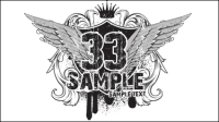 Patrn de moda T-shirt 14 - vector de material