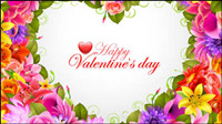 Saint Valentin fond de fleurs 04 - matriel vecteur