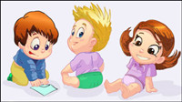 Enfants Cartoon 04 - vectorielle