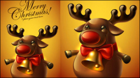 Cute Christmas tag 03 - matriel vecteur