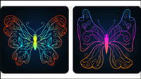 Modelo hermoso mariposa 04 - vector de material