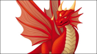 Bande dessine mignonne de dragon 02 - matriel vecteur