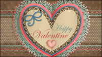 Saint-Valentin en forme de coeur tag 04 - matriel vecteur