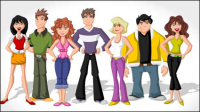 Personajes de dibujos animados - vector