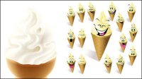 Cartoon crme glace 01 - matriel vecteur