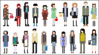 Pixel arte de la historieta 02 - Vector