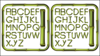 Bamboo lettres Creative 01 - matriel vecteur