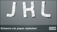 Lettres coupe-papier 02 - matriel vecteur