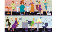 Cartoon Barber ilustrador 03 - vector de material