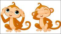 Image de dessin anim Singe 01 - matriel vecteur