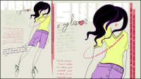 Les filles illustratrice de mode 02 - vecteur matriel