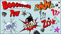 Explosion modle de dessin anim 04 - matriel vecteur