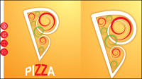 La bande dessine pizza03-Vector