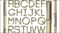 Bamboo lettres Creative 03 - matriel vecteur