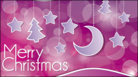 Decoracin de Navidad de fondo 01 - vector de material