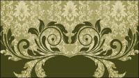 European pattern background 04 - vector material