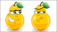 Le poires expression de bande dessine - vecteur matriel