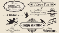 Élments la Saint-Valentin de dentelle vecteur matriel
