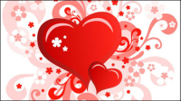 Carte de fte en forme de coeur de Valentine 02 - matriel vecteur