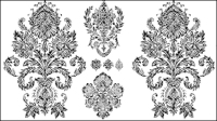 Patrones en blanco y negro 02 - vector de material