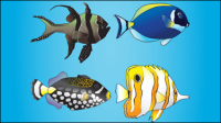 Poissons de mer de dessin anim - vecteur matriel