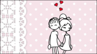 Ligne est dlivr sur les illustrations de la Saint-Valentin 04 - matriel vecteur