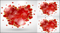 Tarjeta de felicitacin del da de San Valentn 03 - vector de material