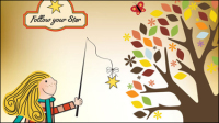 Ilustrador de dibujos animados de los niños 03 - vector de material