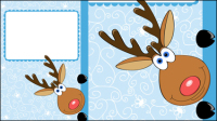 Cartoon Noël cerf 04 - matriel vecteur