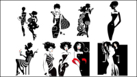 Silhouette de beaut de la mode - vecteur matriel