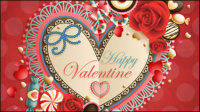 Vintage Valentine carte 03 - matriel vecteur