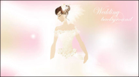 Carte postale de mariage 04 - matriel vecteur