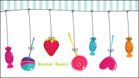 Cartoon ligne art bonbons - matriel vecteur