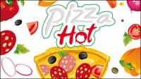 Cartoon pizza 02 - matriel vecteur