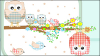 Cute dibujos animados ilustrador 02 - vector de material