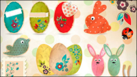 Cartoon Egg illustration de fond 01 - vecteur matriel