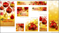 La Navidad hermosa material de promocin 01 - vector de material