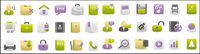 Web Design Gris Vert Violet icône vecteur matriel