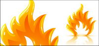 Three-dimensional flamme vecteur matriel