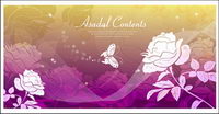 Butterfly Dream roses silhouette vecteur d