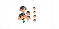 Vector caractres enfants matriel