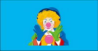 Clown couleur caractristique vecteur matriel