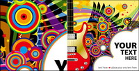 Guitare, astres matriels vecteur