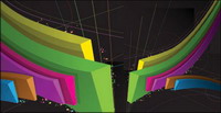 Three-dimensional lignes vectorielles