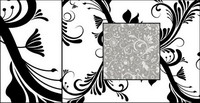 Blanco y Negro Fashion Pattern Vector