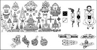 Bouddhisme, cinq types de vecteurs Artefact