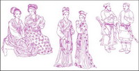 Manera china antigua de diseño vectorial